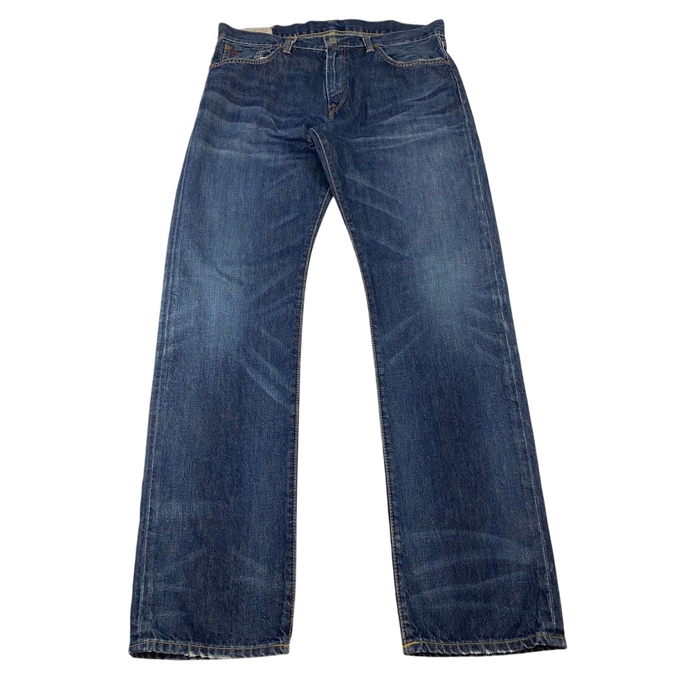 Polo Ralph Lauren Mens Straight Leg‎ Medium Wash Denim Jeans Blue Size 34x34